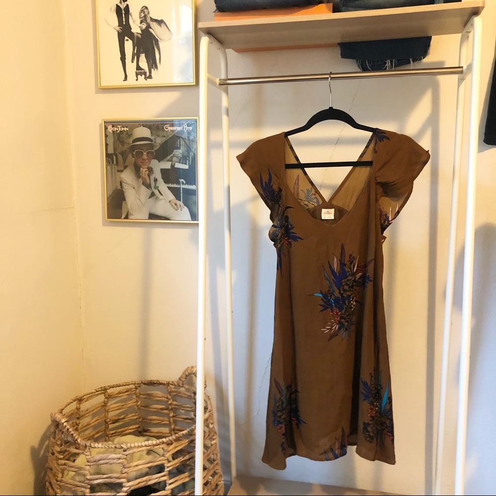 O’Neil Brown Floral Beachy Dress